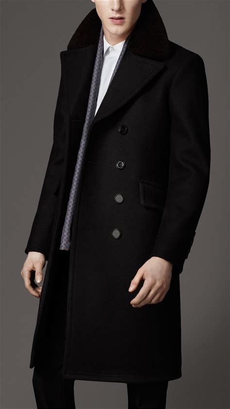 chesterfield coat burberry|Burberry Virgin Wool Chesterfield Coat in Black for Men .